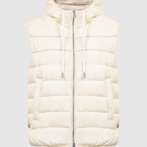 Yellow down vest with monil chain Peserico