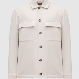 Beige shirt with wool Peserico