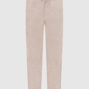 Beige cashmere and silk sweatpants Brunello Cucinelli