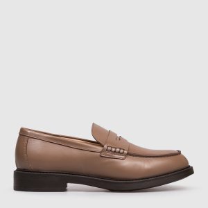 Brown leather loafers Doucal's