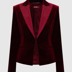 Red velvet jacket Eolie Max Mara