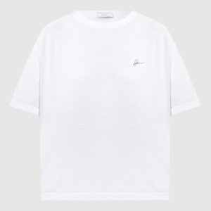 White t-shirt with logo Peserico