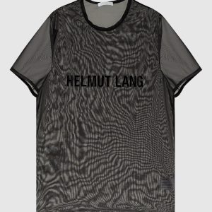 Black t-shirt with logo print Helmut Lang