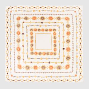 The Lover beige silk scarf Versace
