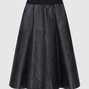 Leather midi skirt Jil Sander