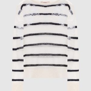 White striped wool jumper Twinset