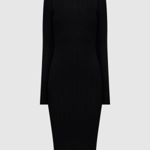 Black dress with logo Twinset