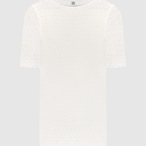 White openwork T-shirt Toteme