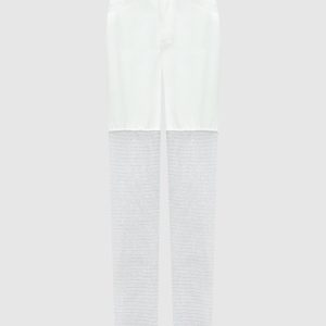 White jeans with crystals Santa Brands