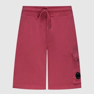 Burgundy shorts with a logo C.P. Company