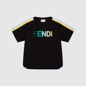 Children's T-shirt with logo embroidery Fendi