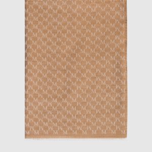 Brown scarf PANIERE with wool and silk Max Mara