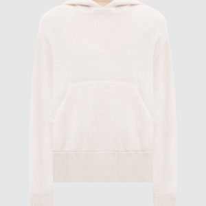 White alpaca and silk hoodie Peserico