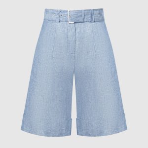 Blue linen shorts Peserico