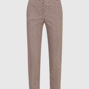 Trousers in a geometric pattern with slits Peserico