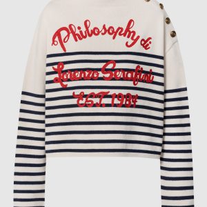 Beige striped wool sweater Philosophy di Lorenzo Serafini