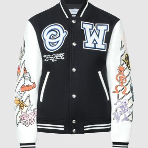 Logic bomber jacket in black with patches Off-White