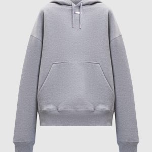 Grey insulated hoodie with logo Thierry Mugler