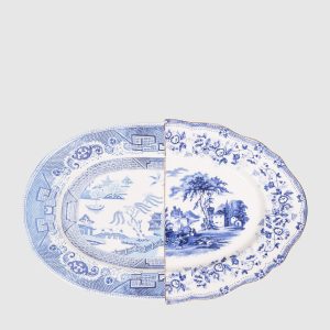 Diomira porcelain plate in print SELETTI