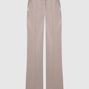 Beige wool flared pants with lapels Philosophy di Lorenzo Serafini