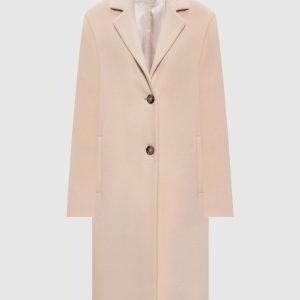 Beige coat with wool and cashmere Peserico