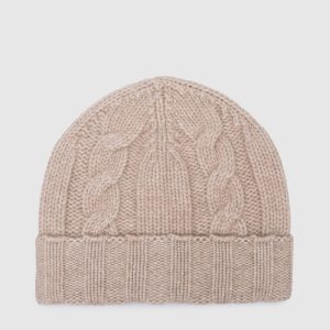 Beige cap CERVINO made of cashmere Simonetta Ravizza