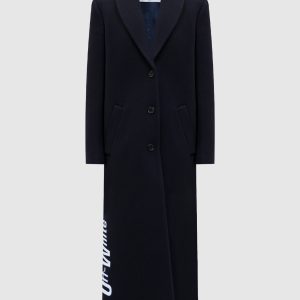 Blue coat with wool Off-White
