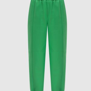 Green Leather Joggers Simonetta Ravizza