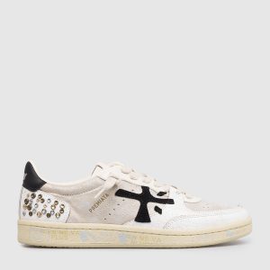 Beige leather sneakers BSKT Premiata