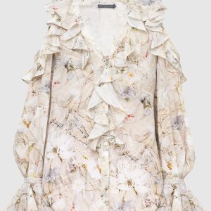 Light beige silk blouse Alexander McQueen
