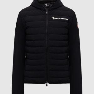 Black windbreaker with logo Moncler Grenoble