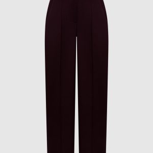Burgundy wool pants with monil chain Brunello Cucinelli