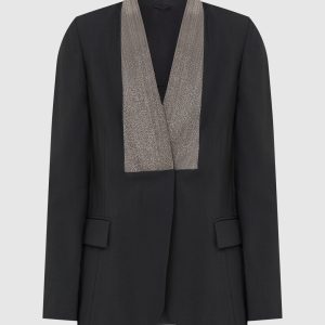 Wool jacket with chains Brunello Cucinelli