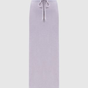 Gray wool and cashmere maxi skirt Twinset