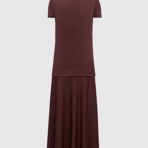 Brown dress with layering effect Jil Sander