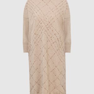Cashmere dress with sequins Brunello Cucinelli