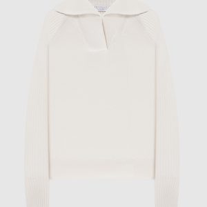 Beige wool, cashmere and silk sweater Brunello Cucinelli