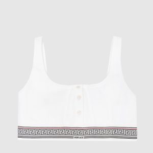 White top with logo pattern Versace