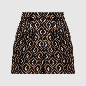 Black QUINOA printed silk shorts Max Mara