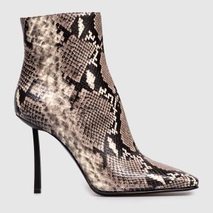 Vittoria leather ankle boots with reptile print Le Silla