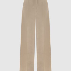 PALANCA khaki silk pants Max Mara