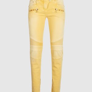 Yellow jeans Balmain