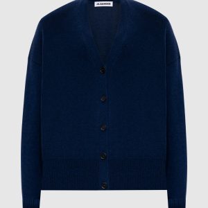 Blue cashmere cardigan Jil Sander