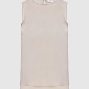 Silk top with chain Brunello Cucinelli