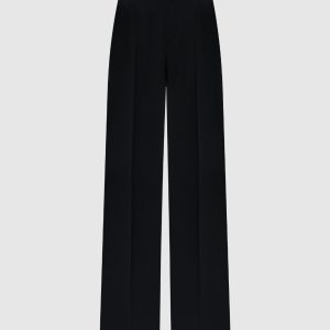 Black palazzo pants with wool Del Core