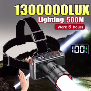 Rechargeable Headlamp Super Bright Head Light Motion Sensor Front Led Head Flashlight Waterproof Outdoor Camping Flashing