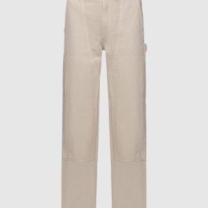 Beige jeans with logo patch Helmut Lang