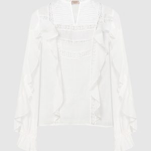 White shirt with lace Twinset