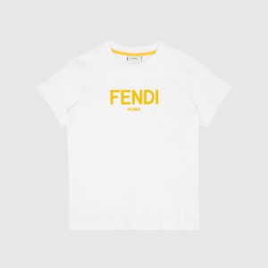 Children's white t-shirt Fendi