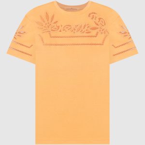 Orange t-shirt with lace Ermanno Scervino